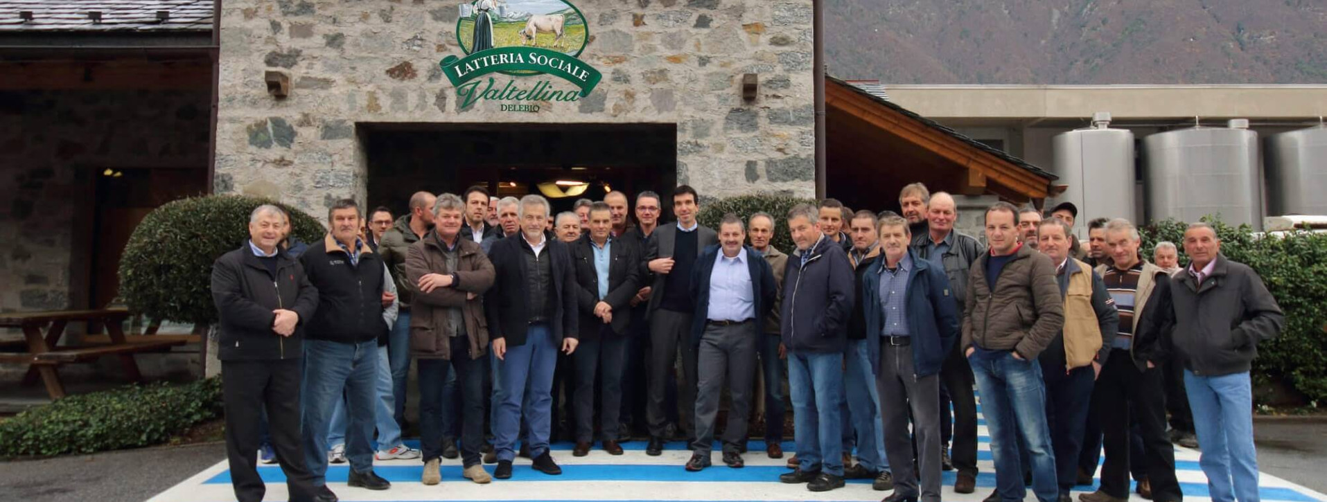 Aggregazione dei soci agricoli presso la latteria Valtellina